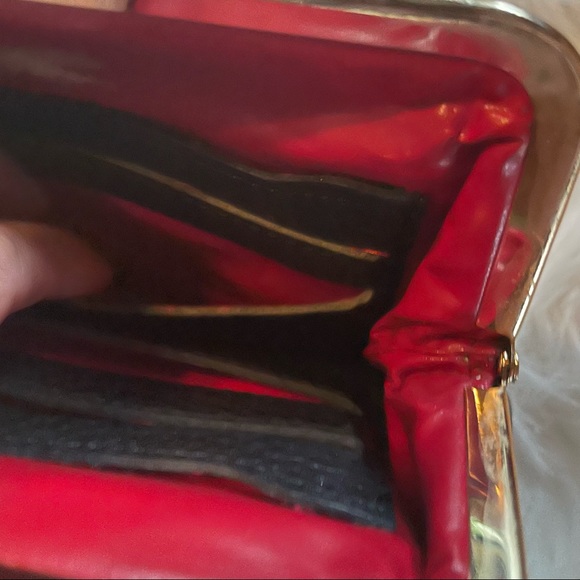 Vintage Dooney & Bourke black pebbled leather snap top wallet change purse - Picture 6 of 6